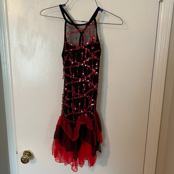 Revolution Dancewear Adult Small Style# 0125 Black and Red Sequin Costume - Picture 3 of 10